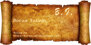 Borza István névjegykártya